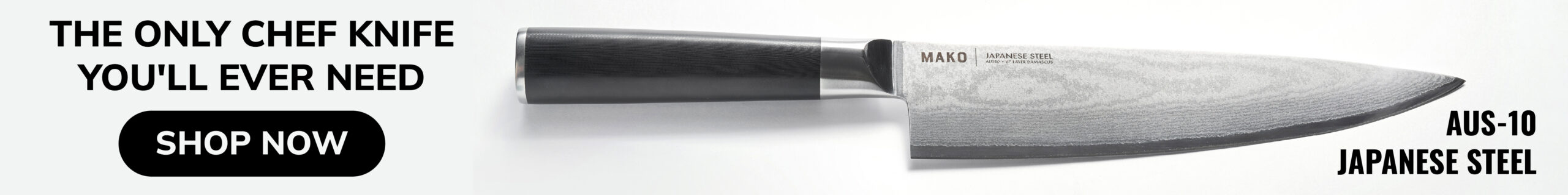MAKO Japanese Steel Black 8″ Chef Knife